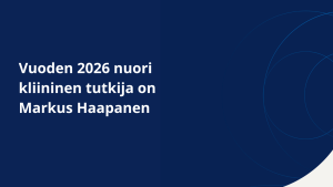 Vuoden 2026 nuori kliininen tutkija Markus Haapanen: Tutkimuksista puuttuvat usein lääkkeitä eniten käyttävät eli hauraat ja monisairaat ikääntyneet