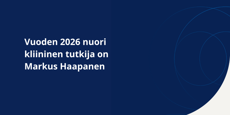 Vuoden 2026 nuori kliininen tutkija Markus Haapanen: Tutkimuksista puuttuvat usein lääkkeitä eniten käyttävät eli hauraat ja monisairaat ikääntyneet