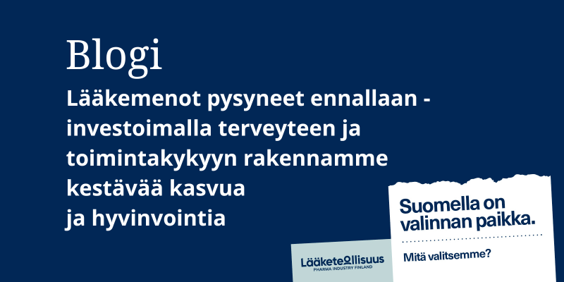 Lääkemenot pysyneet ennallaan - investoimalla terveyteen ja toimintakykyyn rakennamme kestävää kasvua ja hyvinvointia