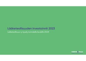 Lääketeollisuuden investoinnit 2023