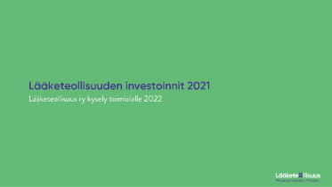 Lääketeollisuuden investoinnit 2021