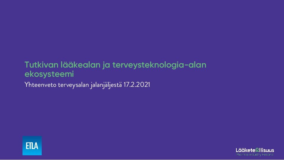 Footprint-selvityksen päätuloksia 2021